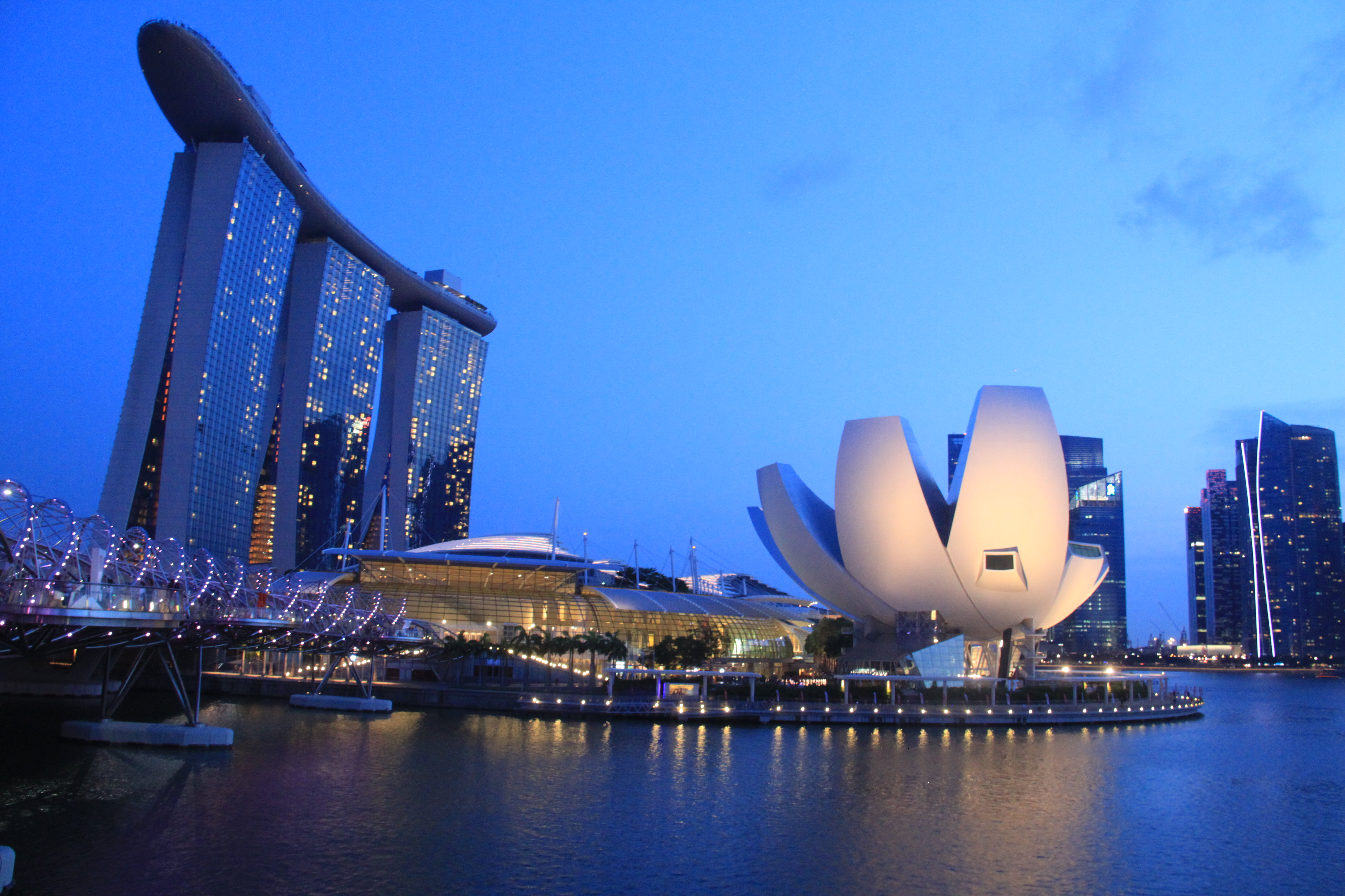 The Marina Bay Sands at night - Free Two Roam